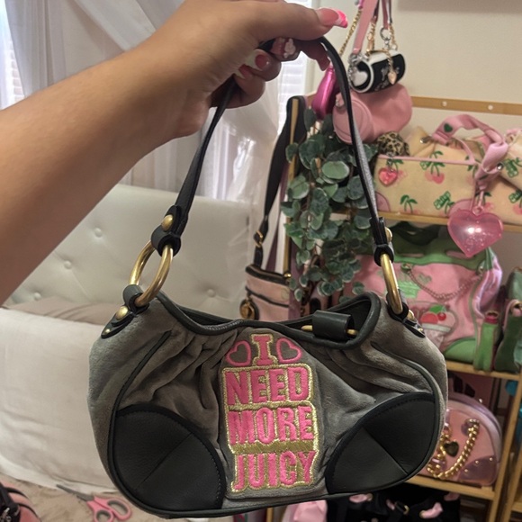 SOLD Vintage juicy couture I need more juicy shoulder bag - Picture 1 of 3